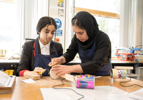 teacher and student working