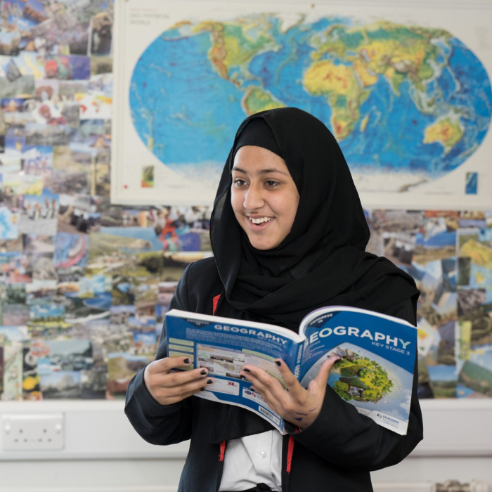 Student with book