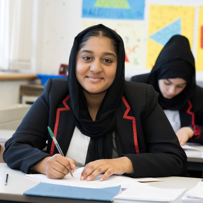 Smiling student