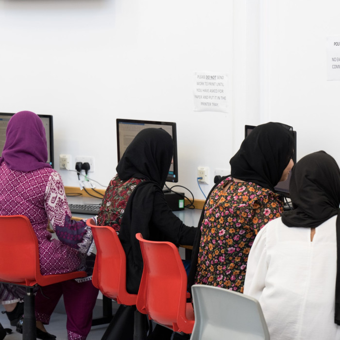 Students at the computer