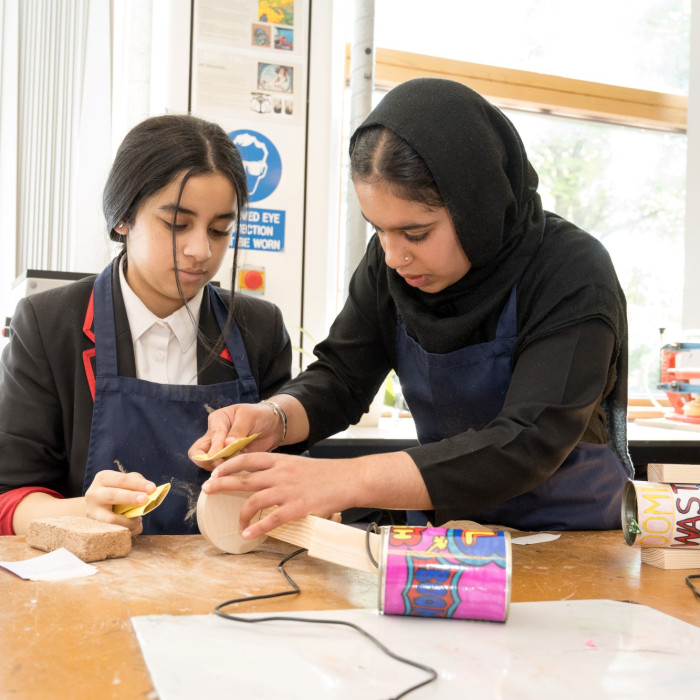 teacher and student working