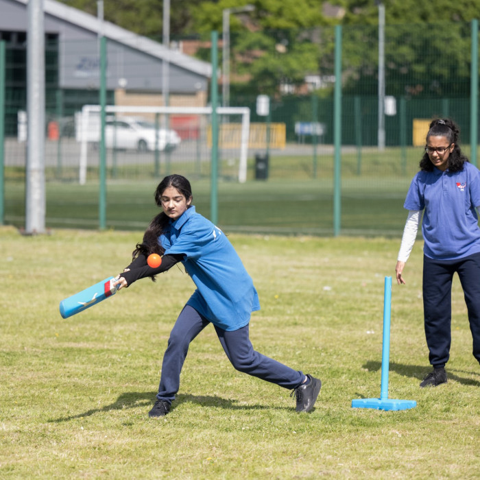 Students playing sport
